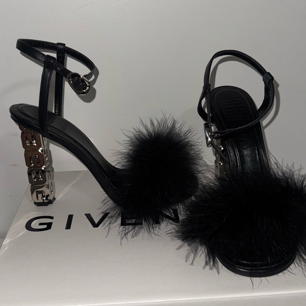 Givenchy Black Crystal Embellished Heels